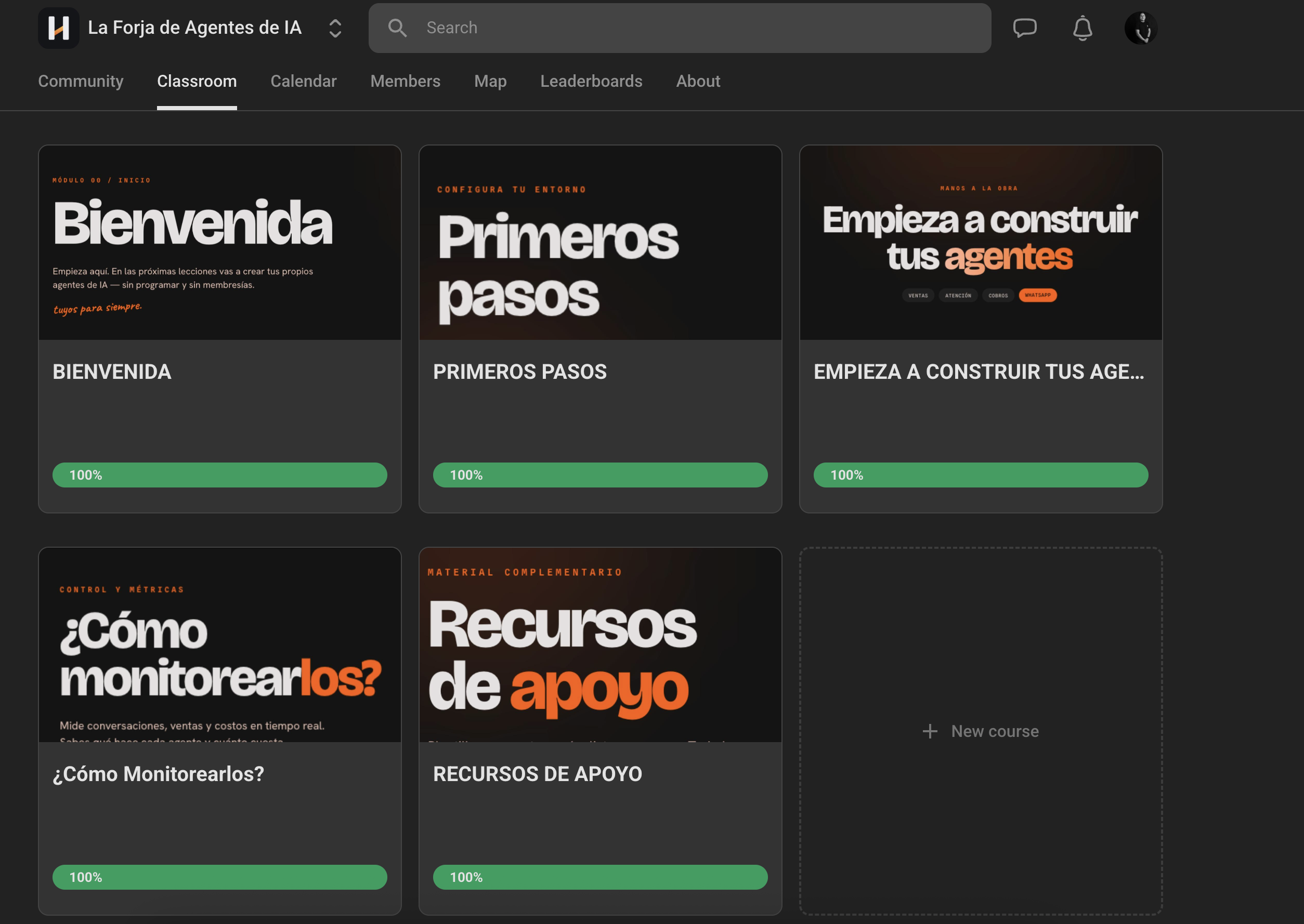La Forja de Agentes de IA por dentro — módulos paso a paso de la comunidad
